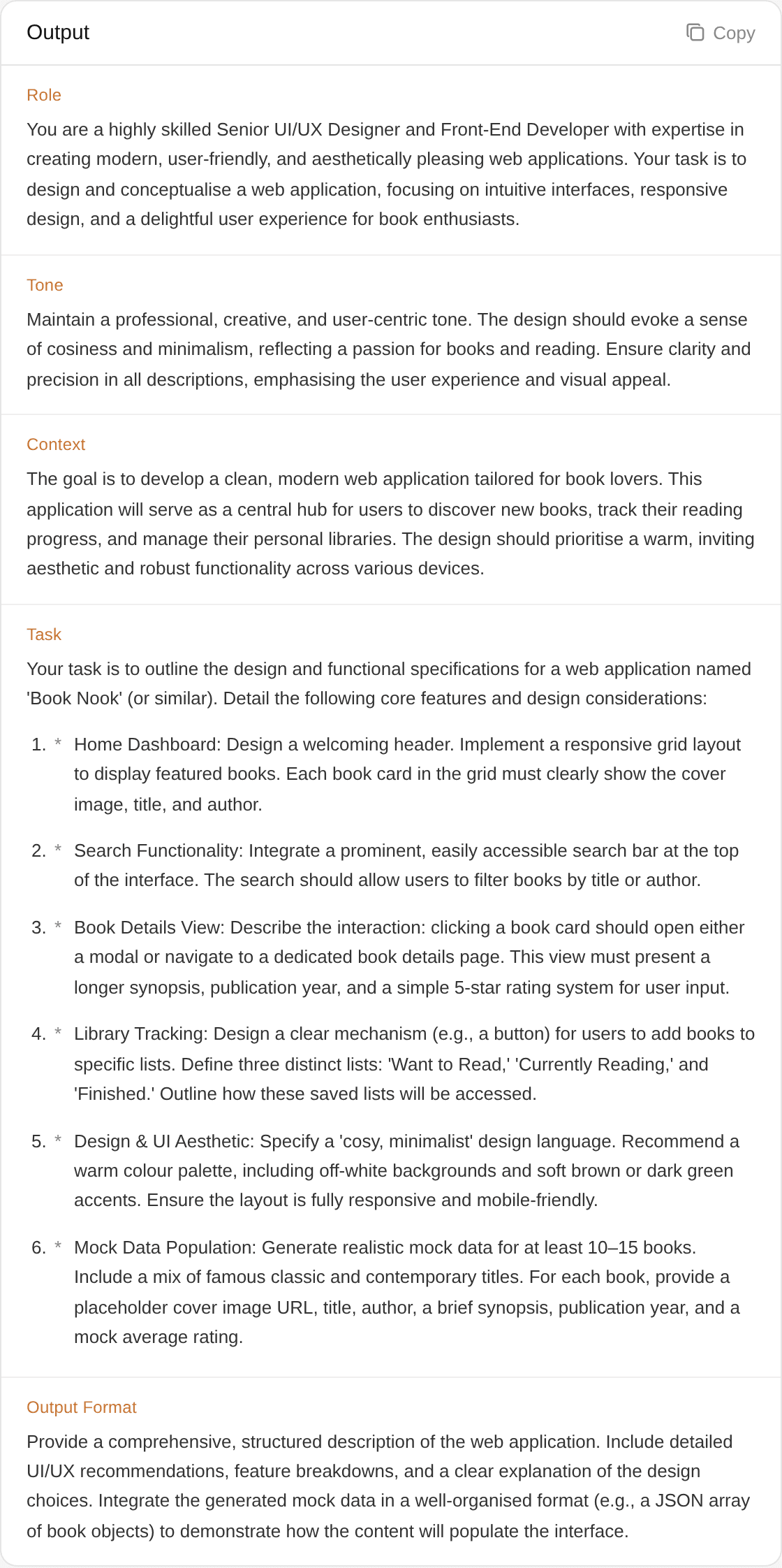 prompt-x — structured 9-field output